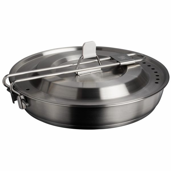 Stanley Wildfare Pro 15-Piece Camp Cookware Set - Fry Pan, Plates, Utensils - Pale Pebble + Stone